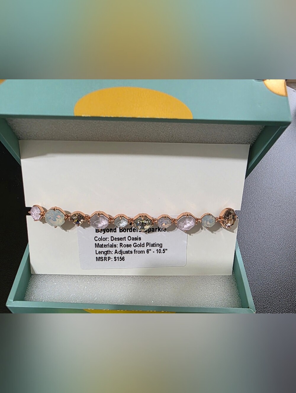 Beyond Borders Sparkle Jewel Candy Bracelet - Desert Oasis Rose Gold
